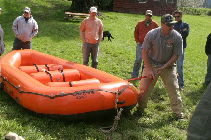 a group of people that are standing in the grass