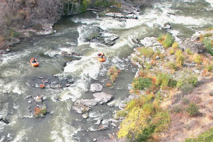 a group of people in a body of water