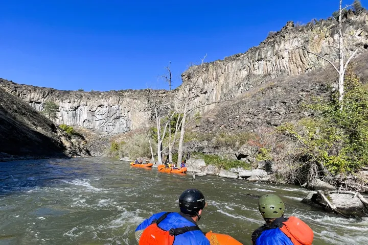 a group of people in the water